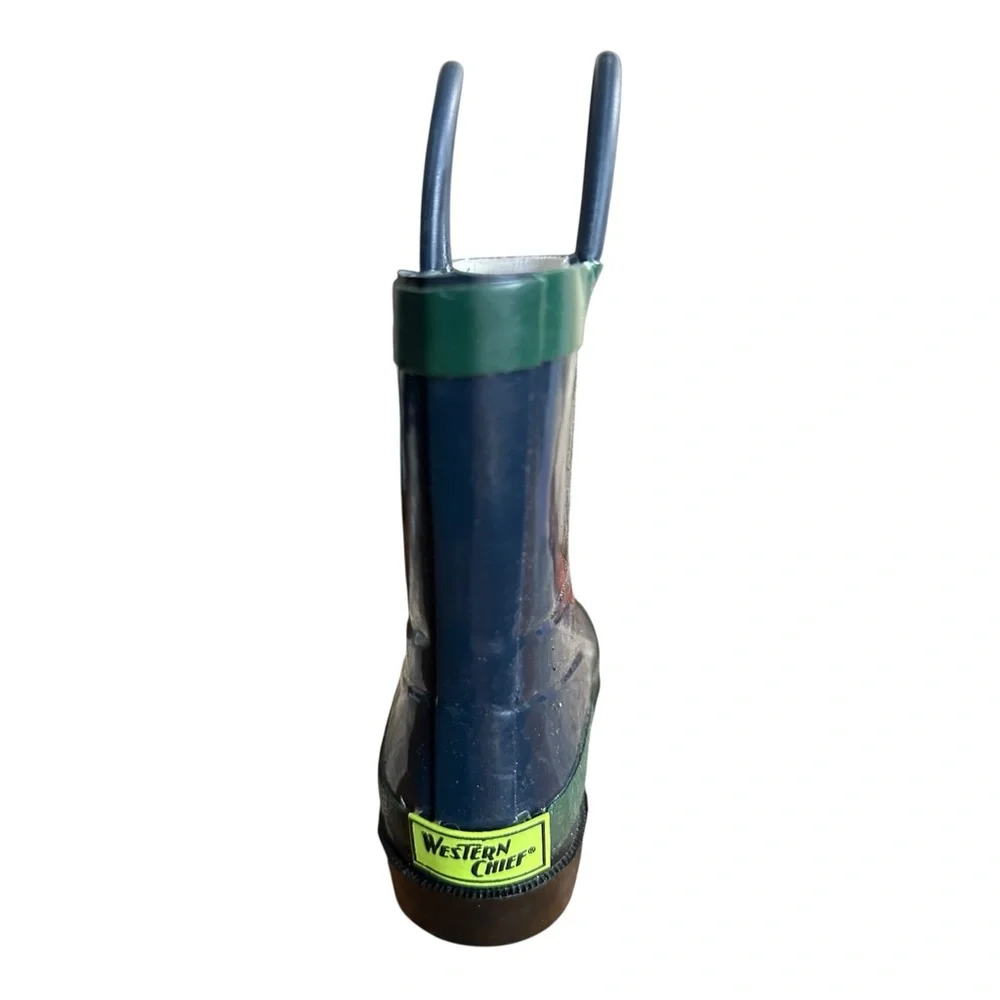 Youth Kids Western Chief Rubber Rain Boots Size 5/6Y – Navy & Green